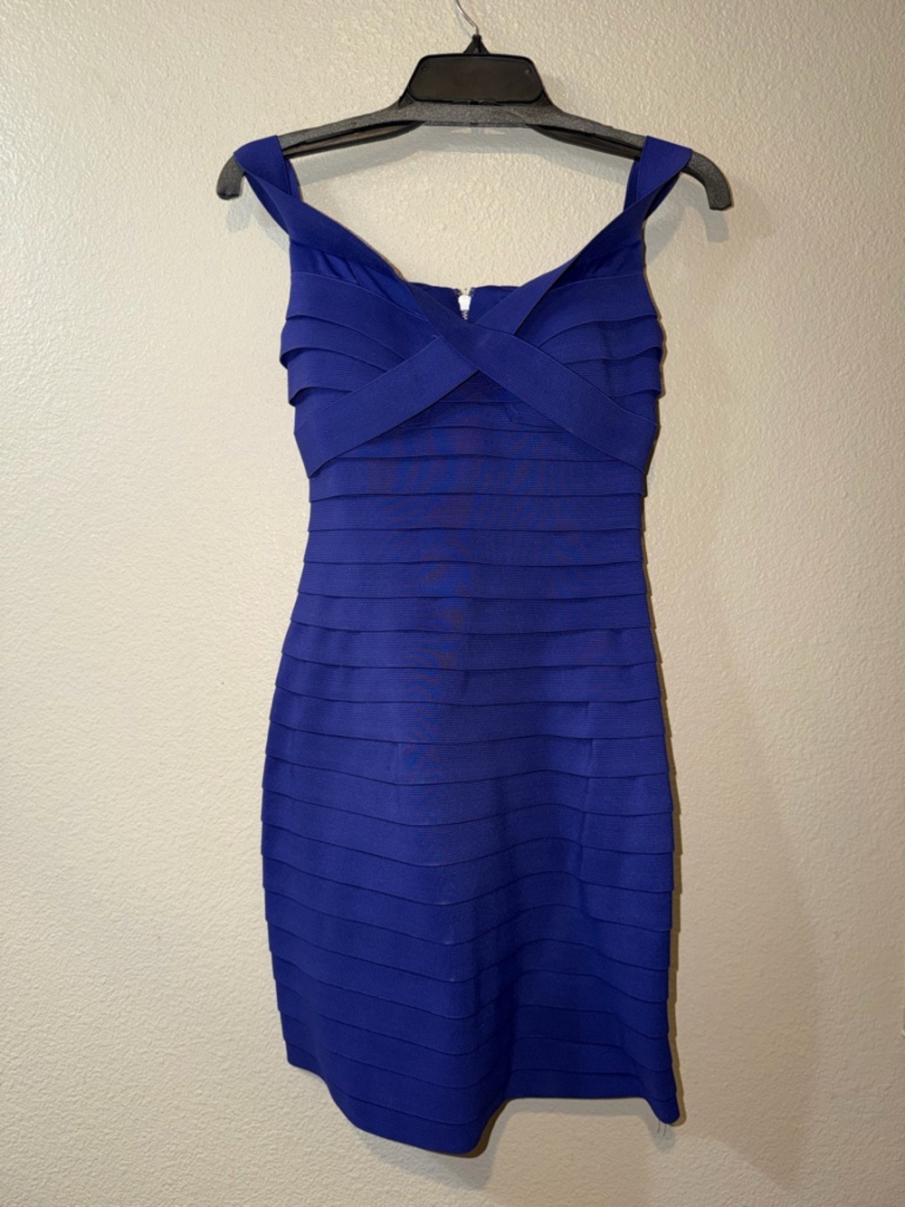 Sherri Hill Royal Blue Bandage Cocktail Dress
